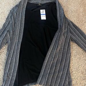 JM Collection Metallic Layered Cardigan With Top Attached Size X-large NWT